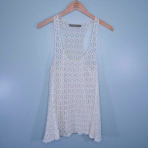 Finn & Clover Cream/White Crochet Tank Top